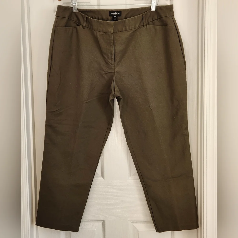Women's Olive Pants - Picture 1 of 5